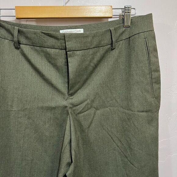 Coldwater Creek Natural Fit Army Green Pants Women's Size 12P - Picture 2 of 6